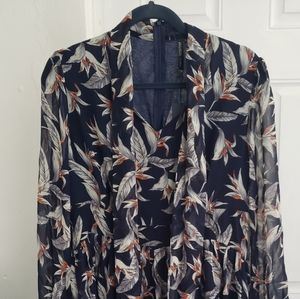 Long sleeve navy blue dress 👗